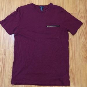 Zipper style pocket tee
